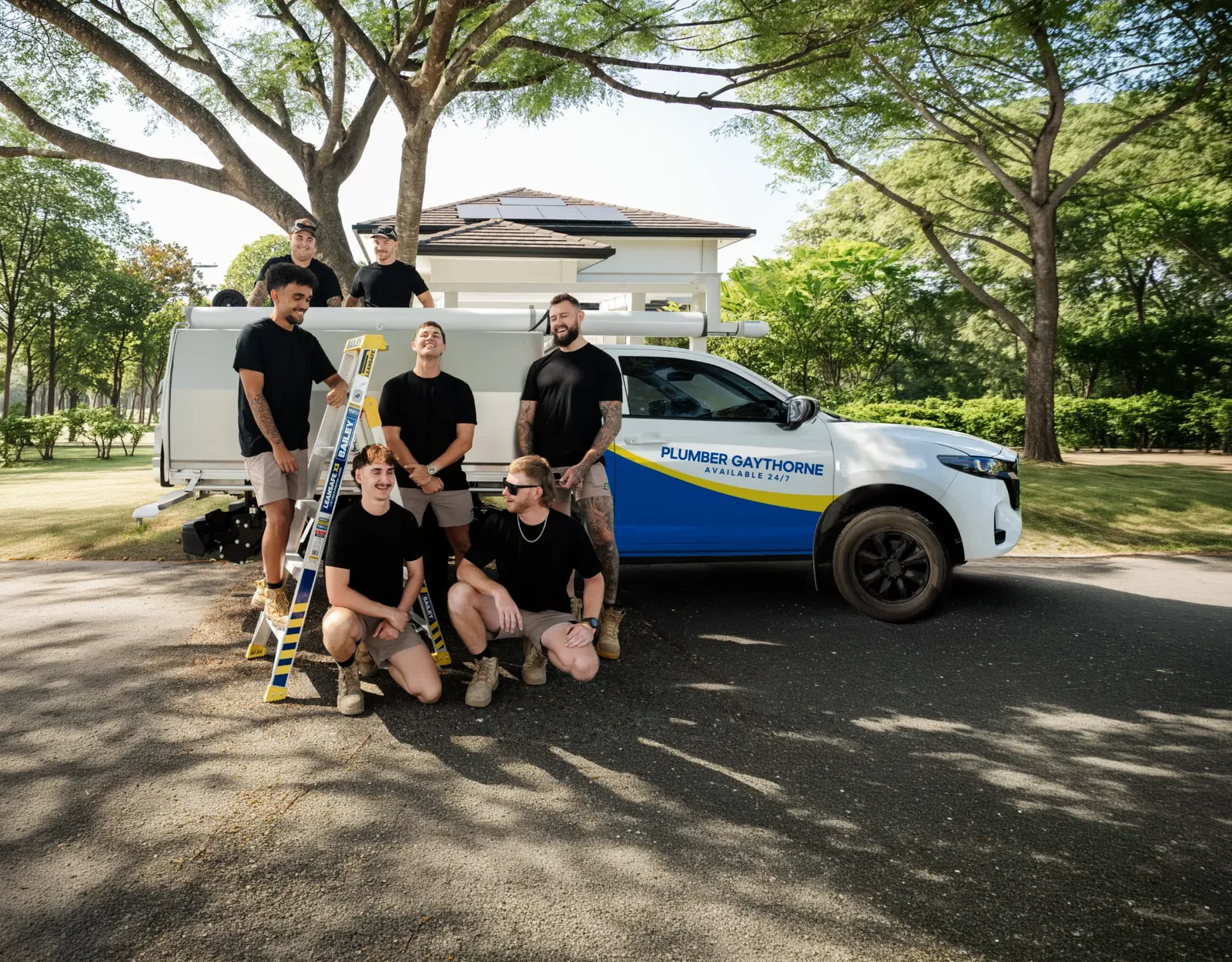 Plumber Gaythorne ute and team