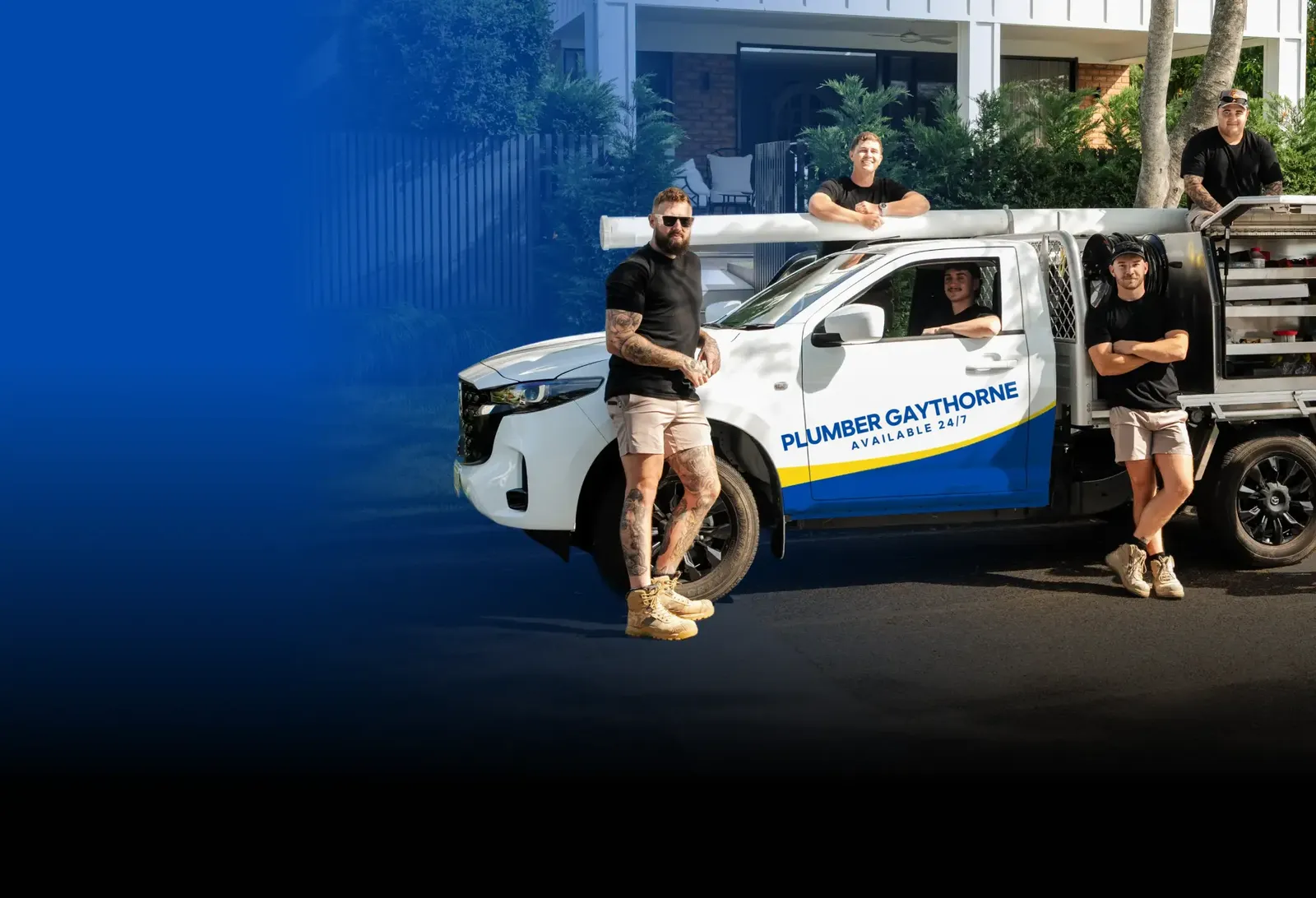 Plumber Gaythorne team with the ute